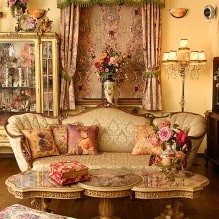 Style baroque à l'intérieur de l'appartement: éléments de design, décoration, mobilier et décoration-9