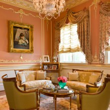 Style baroque à l'intérieur de l'appartement: éléments de design, décoration, mobilier et décoration-19