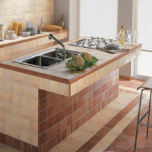 Cara memilih warna countertop untuk dapur: 60+ gabungan terbaik melengkapi bahagian dalam-1