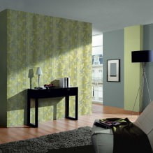 Interior con papel tapiz en tonos verdes: diseño, combinación, elección de estilo, 70 fotos-9