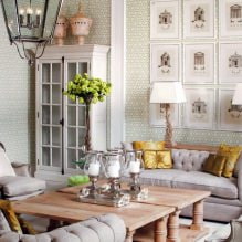 Interior con papel tapiz en colores verdes: diseño, combinación, elección de estilo, 70 fotos-20