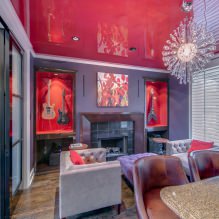 Color vermell a l’interior: significat, combinació, estils, decoració, mobles (80 fotos) -6
