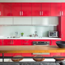 Црвена боја у унутрашњости: значење, комбинација, стилови, декорација, намештај (80 фотографија) -8