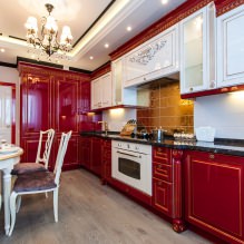 Red color in the interior: meaning, combination, styles, decoration, furniture (80 photos) -7
