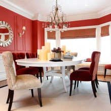 Color rojo en el interior: significado, combinación, estilos, decoración, muebles (80 fotos) -0