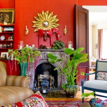 Piros szín a belső terekben: jelentés, kombináció, stílusok, dekoráció, bútorok (80 fénykép) -3