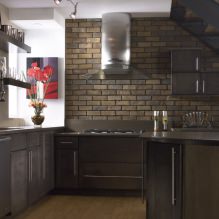 Kámen na zdi v kuchyni: typy, povrchové úpravy, kombinace, barva, styly, 70 fotografií-8