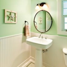 Kis WC-belső: jellemzők, kialakítás, szín, stílus, 100+ fénykép-11