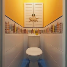 Μικρό εσωτερικό τουαλέτα: χαρακτηριστικά, σχέδιο, χρώμα, στυλ, 100+ φωτογραφία-17