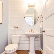 Liten toalettinredning: funktioner, design, färg, stil, 100+ foto-12