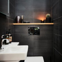 Petit intérieur des toilettes: caractéristiques, design, couleur, style, 100+ photo-16