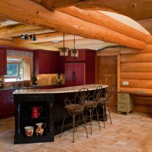 Kırmızı mutfak seti: özellikleri, çeşitleri, kombinasyonları, stil ve perde seçimi-2