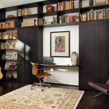 Mörkt golv i lägenhetens inre: funktioner, design, kombination, 65 bilder-12