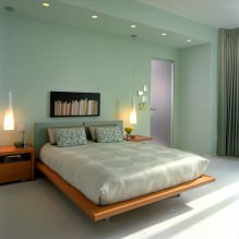 Interiér v mátových barvách: kombinace, výběr stylu, dekorace a nábytek (65 fotografií) -2