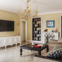 Dizajn obývacej izby v jasných farbách: výber štýlu, farby, dekorácie, nábytku a záclon-6