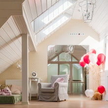The arrangement of the nursery on the attic: the choice of style, decoration, furniture and curtains-10