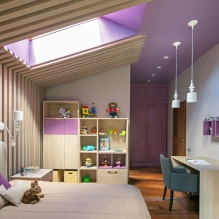 Arrangementet av barnehagen på loftet: valg av stil, dekorasjon, møbler og gardiner-5