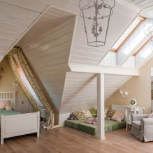 Arrangementet af børnehaven på loftet: valg af stil, udsmykning, møbler og gardiner-3