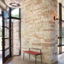Stone in the interior of the hallway: features of decoration, types, color, styles and combinations-11