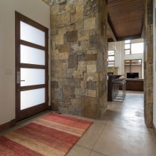 Stone in the interior of the hallway: decoration features, types, color, styles and combinations-0