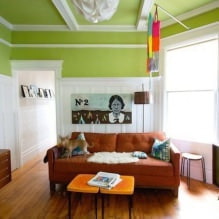 Culoarea verde deschis la interior: combinații, alegerea stilului, decorațiunea și mobilierul (65 fotografii) -7
