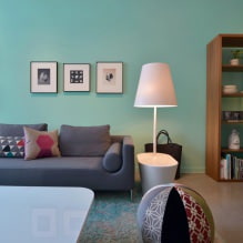 Design living pentru culoare turcoaz: 55 cele mai bune idei și implementări în interior-3