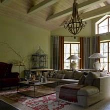 Interiérový design v olivové barvě: kombinace, styly, dekorace, nábytek, akcenty-0