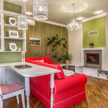 Innenarchitektur in olivgrüner Farbe: Kombinationen, Stile, Dekoration, Möbel, Akzente-1
