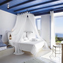 Modrý strop v interiéru: designové prvky, typy, kombinace, design, foto-8