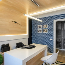 Giấy dán tường màu xanh: kết hợp, thiết kế, lựa chọn rèm cửa, kiểu dáng và nội thất, 80 bức ảnh trong nội thất -3