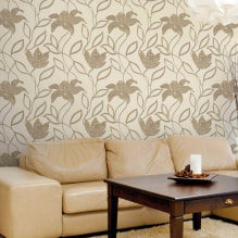 Acrylic wallpaper on the walls: features of decoration, types, gluing, photo in the interior-8