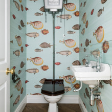 Cum să alegeți un tapet pentru toaletă: 60 de fotografii moderne și idei de design-1