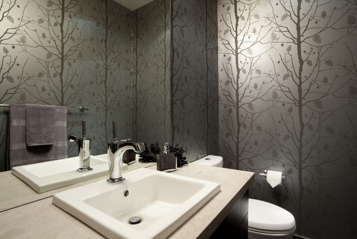 Cách chọn giấy dán tường cho nhà vệ sinh: 60 hình ảnh hiện đại và ý tưởng thiết kế