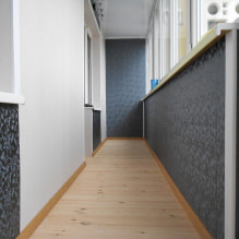 Papel tapiz en el balcón o logia: que se puede pegar, elección de color, ideas de diseño, foto en el interior-1