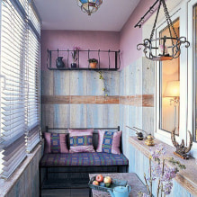 Papel de parede na varanda ou loggia: que pode ser colado, escolha de cores, idéias de design, foto no interior-5