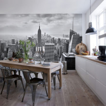 Decoración de la pared de la cocina con papel tapiz lavable: 59 fotos e ideas modernas-7