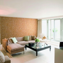 Hình nền Cork cho tường: tính năng, chủng loại, hình ảnh trong nội thất, kết hợp, thiết kế-4