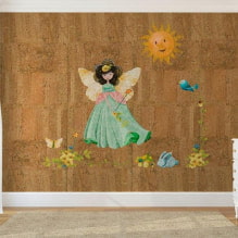 Papel tapiz de corcho para paredes: características, tipos, fotos en el interior, combinación, diseño-5