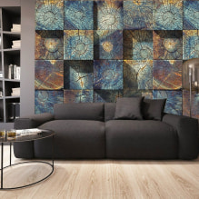 Wallpaper stereoskopik: pandangan, idea reka bentuk, kertas dinding berganda di pedalaman, melekat-2