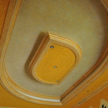 Tavanda sıvı duvar kağıdı: iç mekan fotoğrafları, modern tasarım örnekleri-0