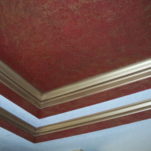 Tavandaki sıvı duvar kağıdı: iç mekandaki fotoğraflar, modern tasarım örnekleri-4