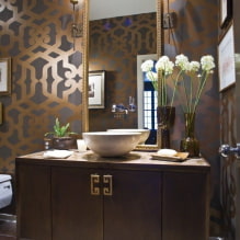 Silk wallpaper in the interior - design options and color scheme-0