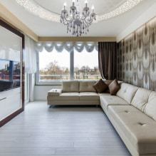 Hnedá tapeta v interiéri: typy, dizajn, kombinácia s inými farbami, záclony, nábytok-4