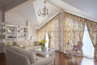 Cortinas de estilo provenzal: tipos, materiales, diseño de cortinas, color, combinación, decoración.