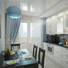 Záclony do kuchyne s balkónovými dverami - možnosti moderného dizajnu-4