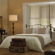 Ролетне у спаваћој соби: дизајнерске карактеристике, врсте, материјали, боја, комбинације, фотографија-4