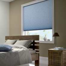 Blinds in the bedroom: design features, types, materials, color, combinations, photo-5