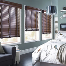 Blinds in the bedroom: design features, types, materials, color, combinations, photo-7