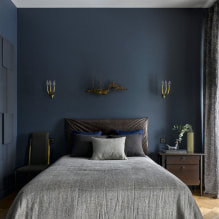 Modrá farba v interiéri: kombinácia, výber štýlu, dekorácie, nábytok, záclony a dekor-4