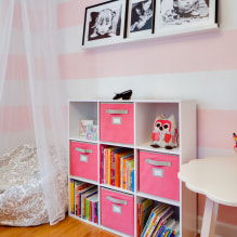 Nội thất phòng màu hồng: kết hợp, lựa chọn phong cách, trang trí, nội thất, rèm cửa và trang trí-5